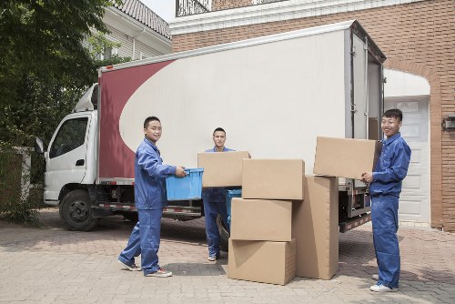 Packed boxes and moving supplies for a Coombe relocation