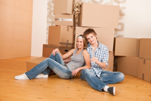 Furniture pick-up and part-load transport illustration