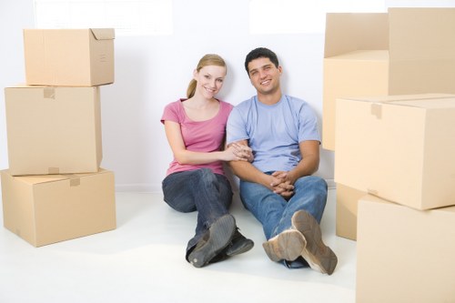 Commercial moving team planning an office relocation in Coombe