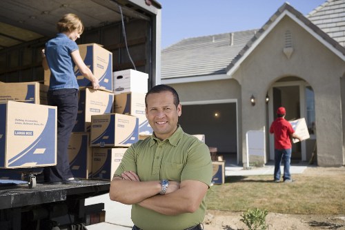 Furniture and boxes loaded into a moving truck in Coombe