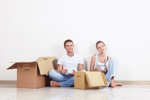 Removalists managing access challenges at a Coombe property