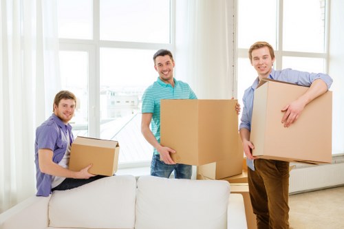 Careful loading during a Coombe business relocation