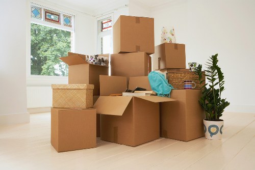 Packing and loading removals items into a van
